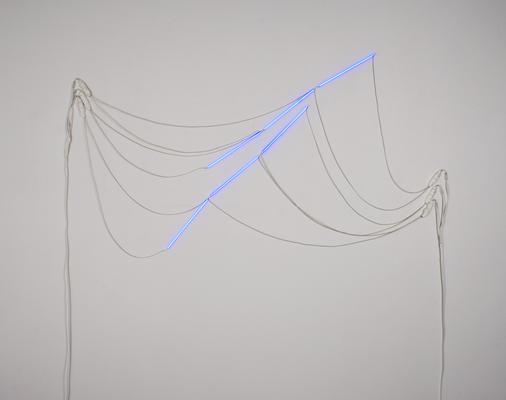 Canniwai, 2005, Blue ccfl lamps, high-flex wire, inverters, steel, 80 x 68 x 1 inches